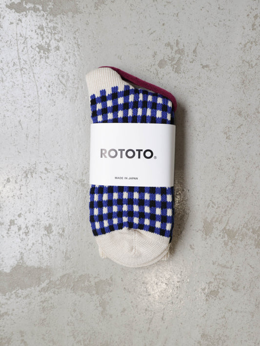 GINGHAM CHECK SOCKSR1506 /ROTOTO