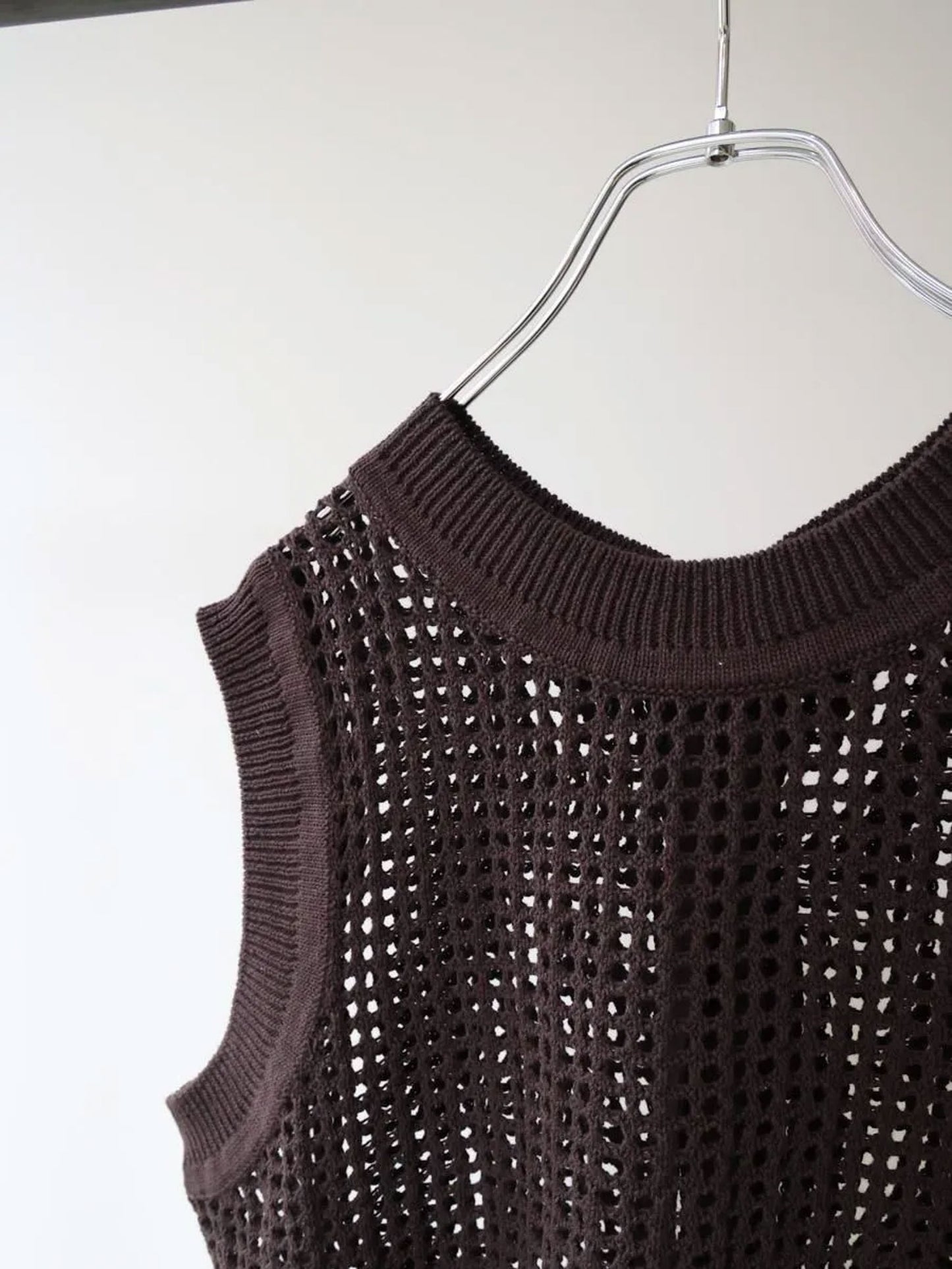 mesh knit 2way vest