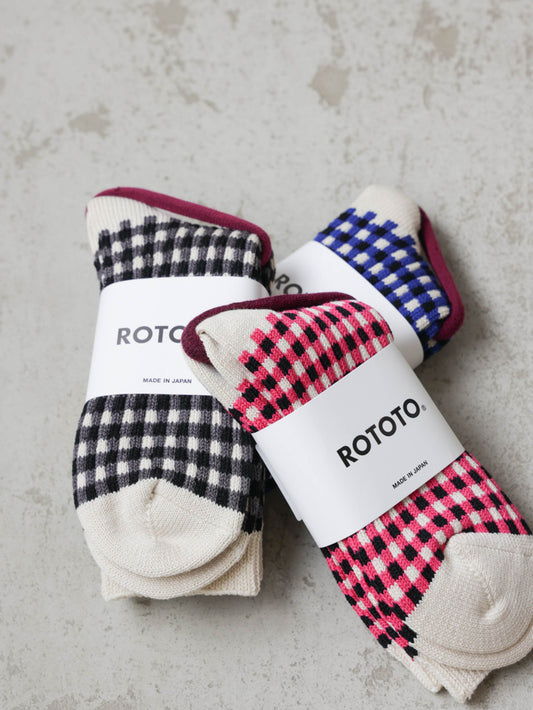 GINGHAM CHECK SOCKSR1506 /ROTOTO