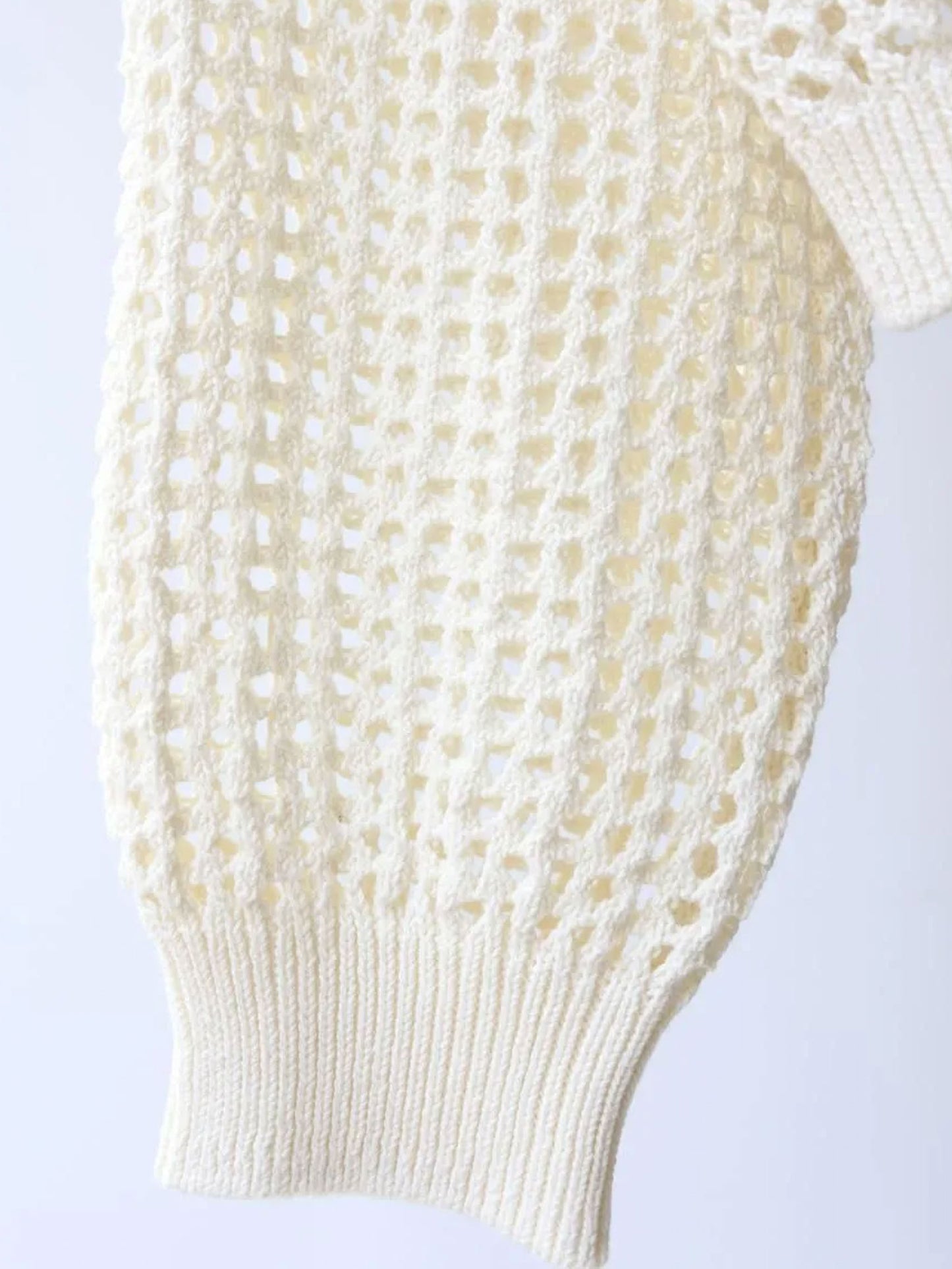 mesh knit zip cardigan