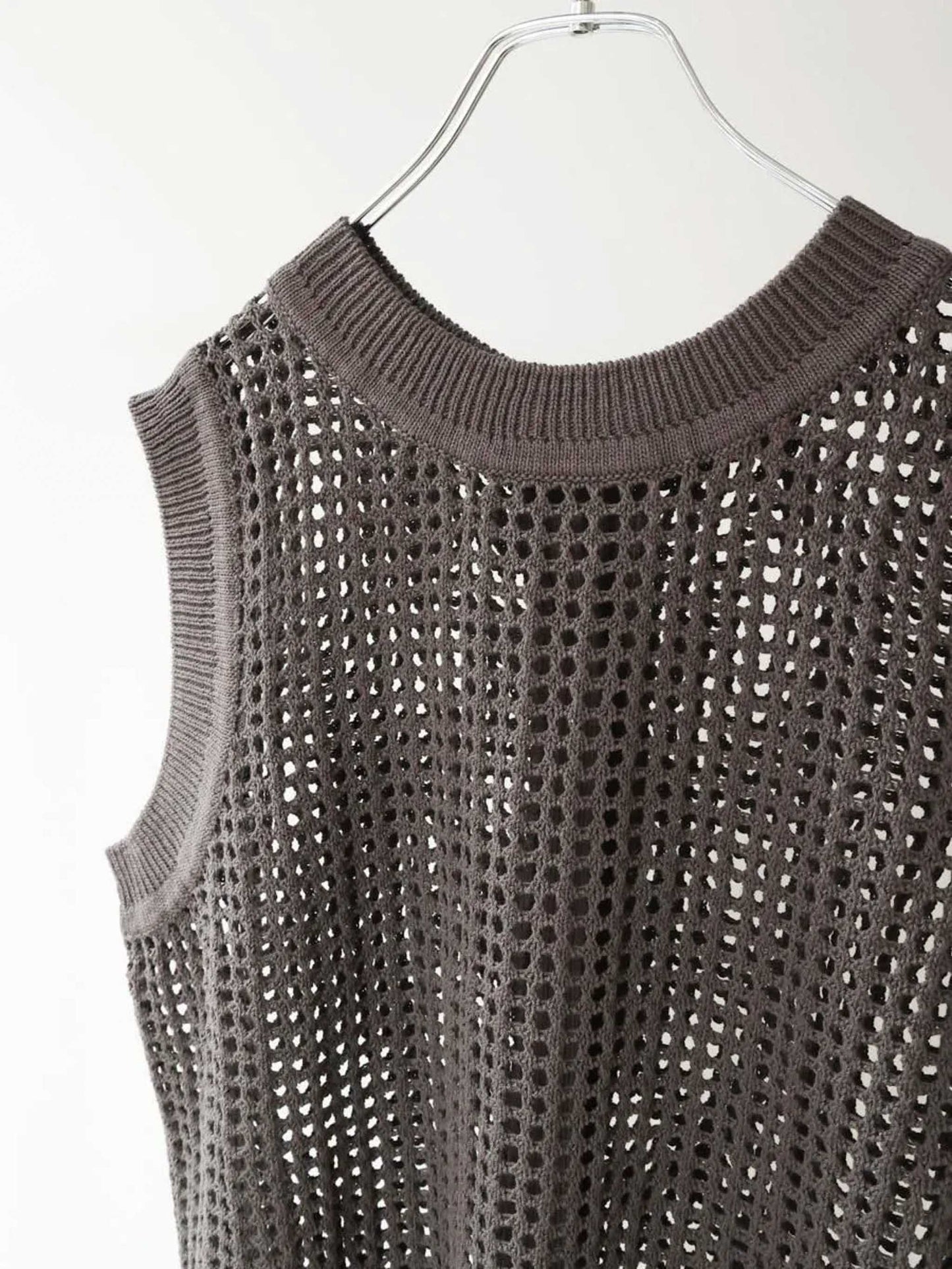 mesh knit 2way vest