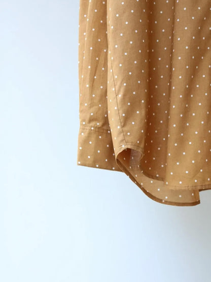 dots band collar shirt