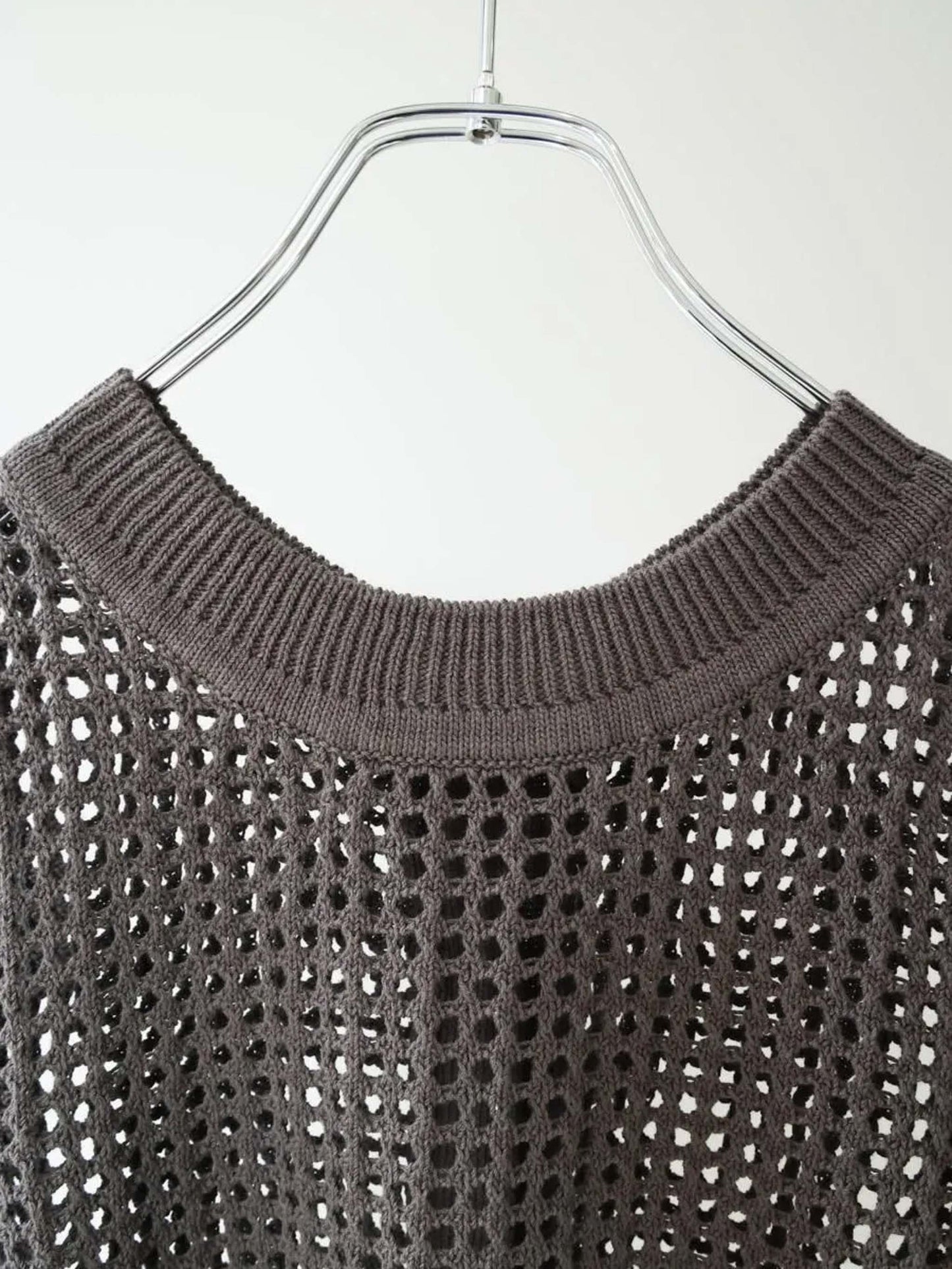 mesh knit 2way vest