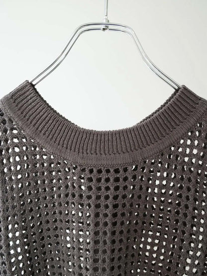 mesh knit 2way vest