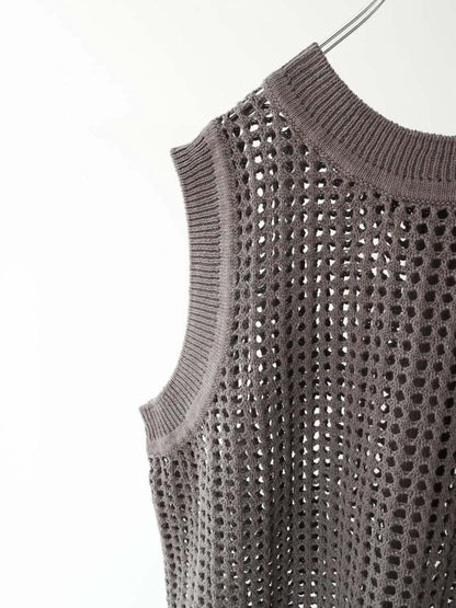 mesh knit 2way vest