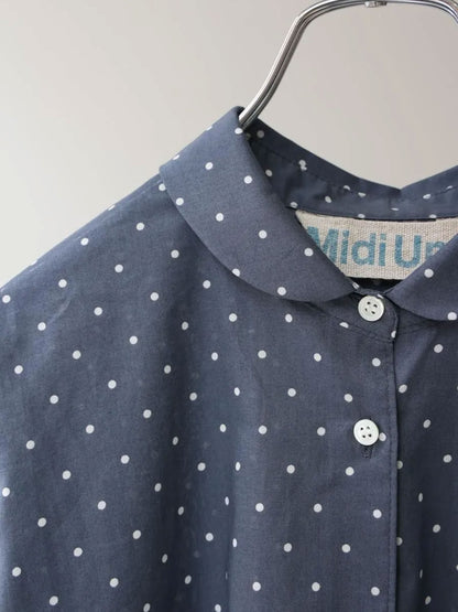 dots dutch collar shirt