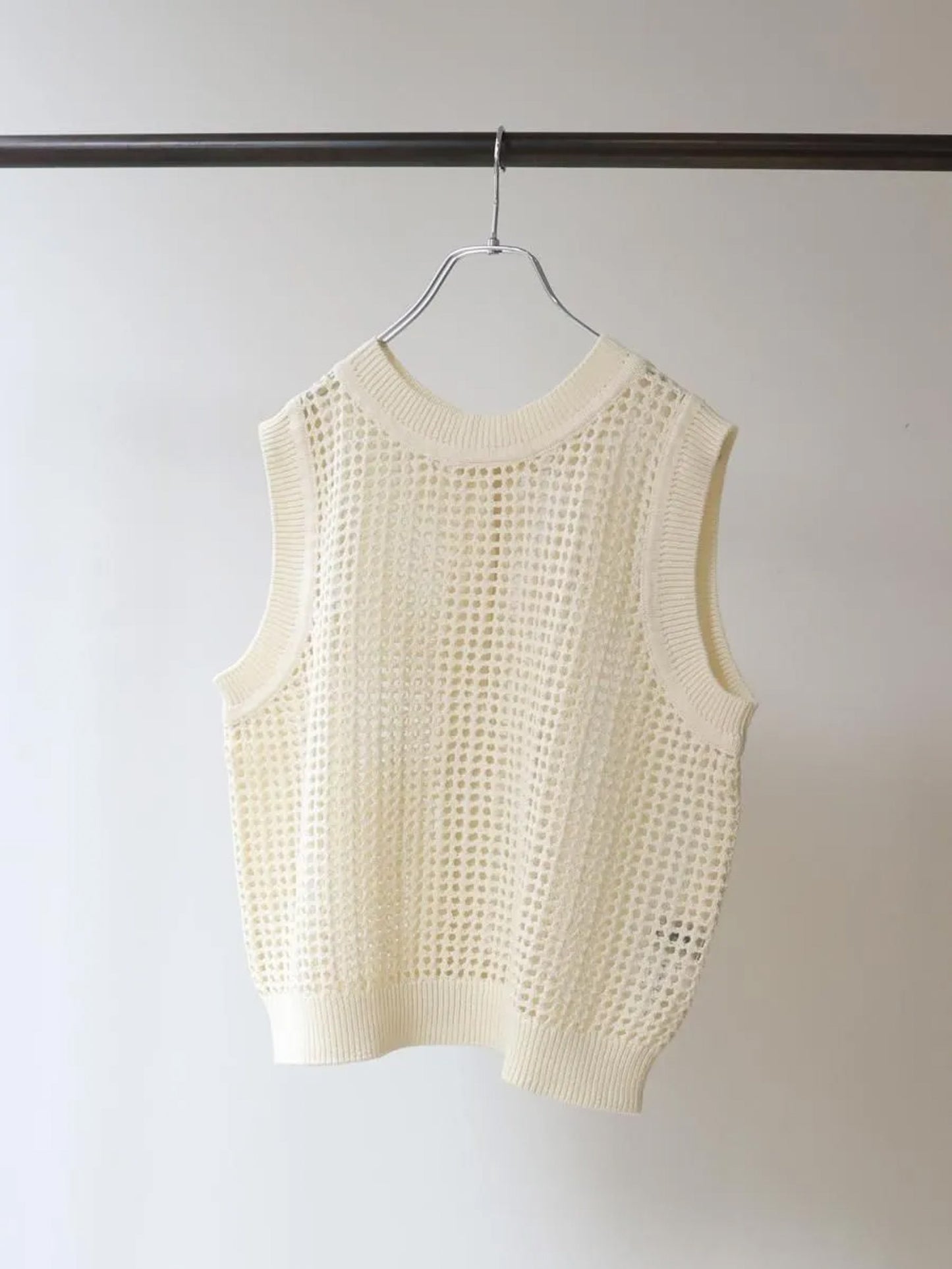 mesh knit 2way vest