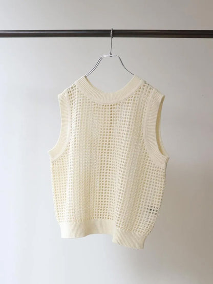 mesh knit 2way vest
