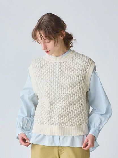mesh knit vest