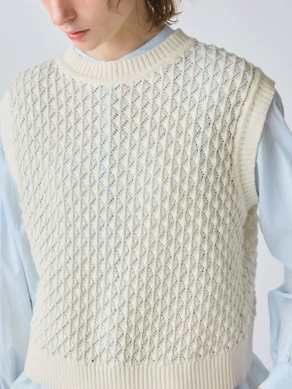mesh knit vest