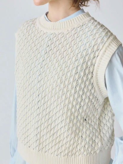 mesh knit vest