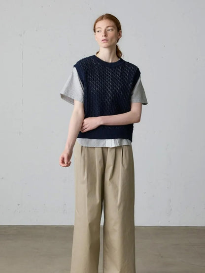 mesh knit vest