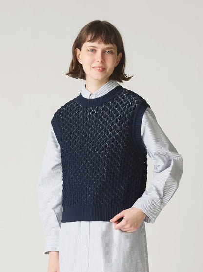 mesh knit vest