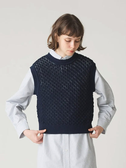 mesh knit vest