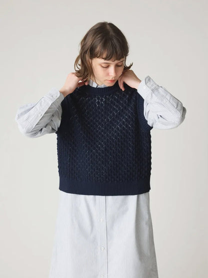 mesh knit vest