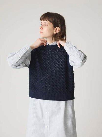 mesh knit vest