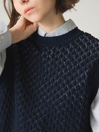 mesh knit vest