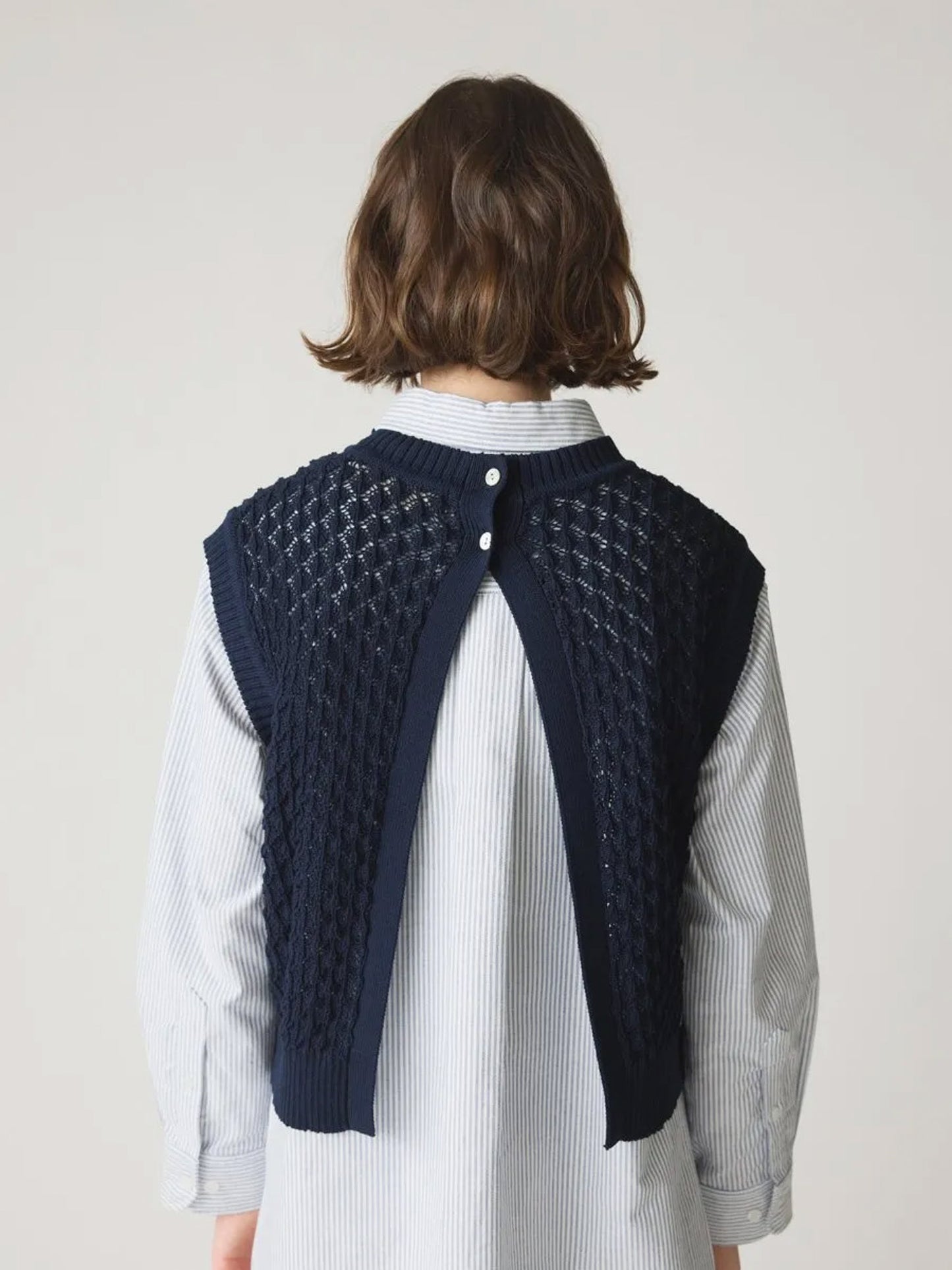 mesh knit vest
