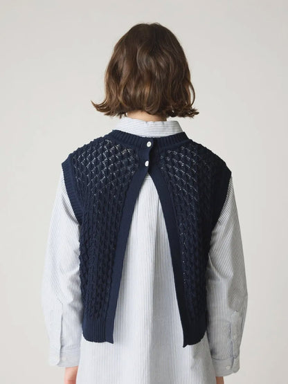 mesh knit vest