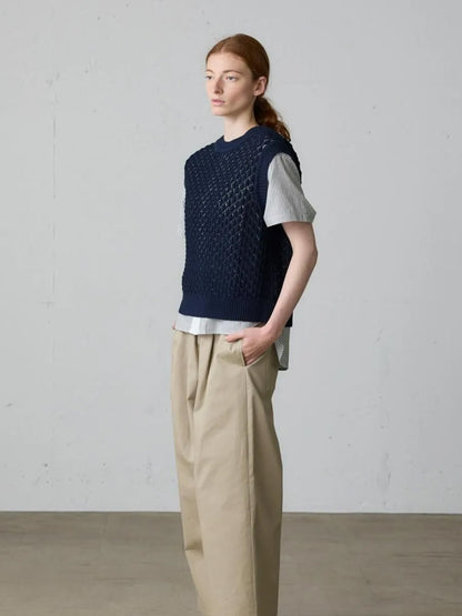 mesh knit vest