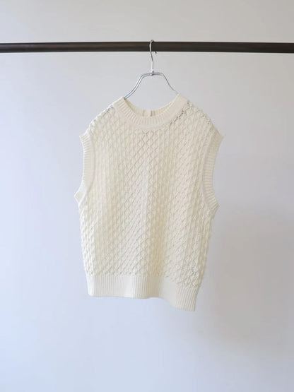 mesh knit vest
