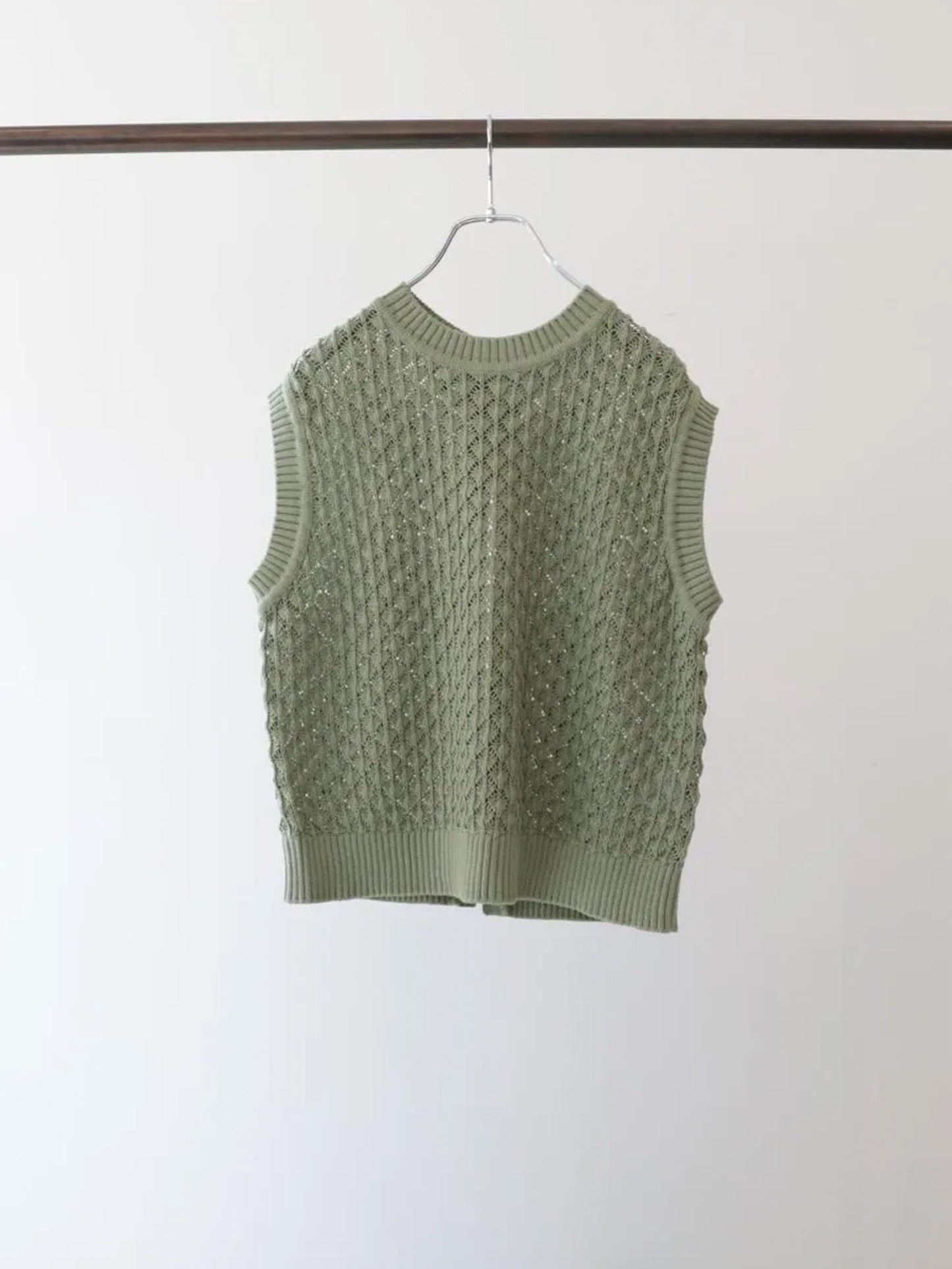 mesh knit vest