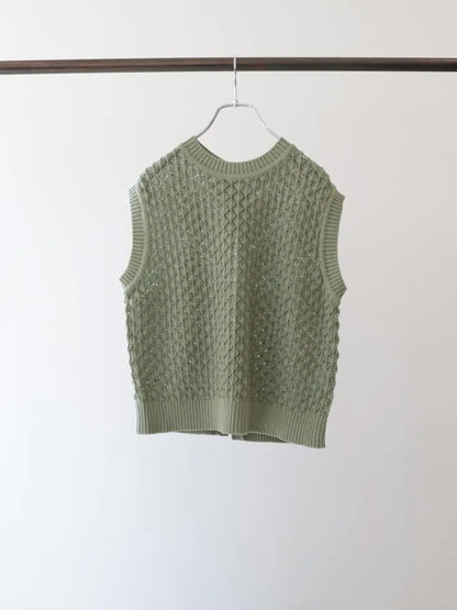 mesh knit vest