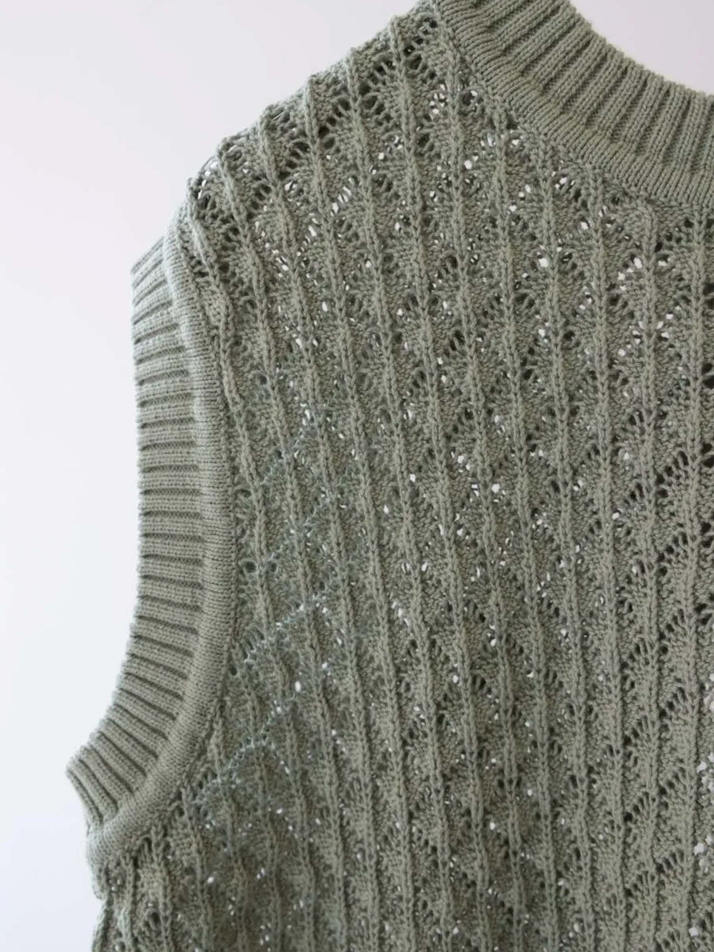 mesh knit vest