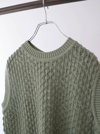 mesh knit vest