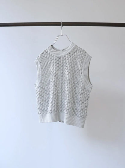 mesh knit vest