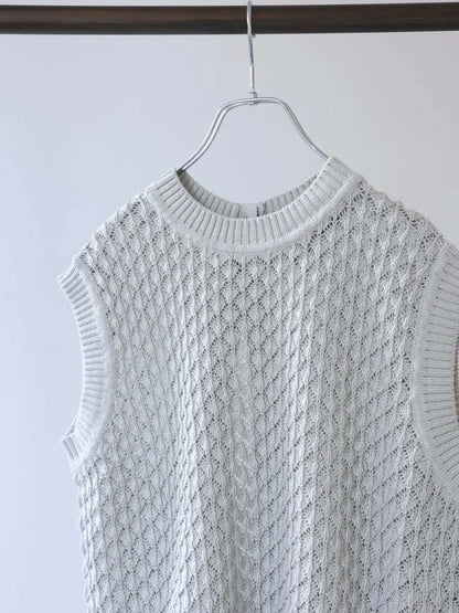 mesh knit vest