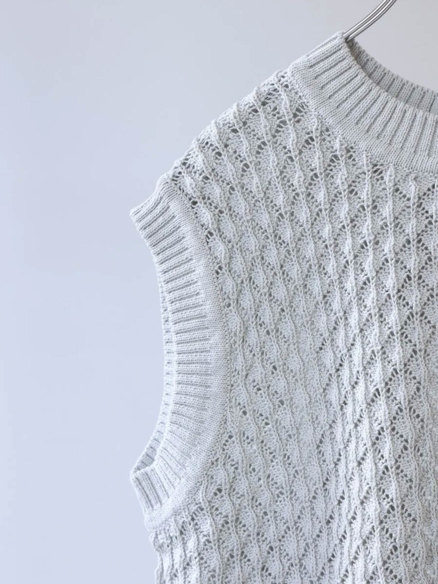 mesh knit vest