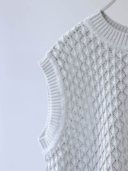 mesh knit vest