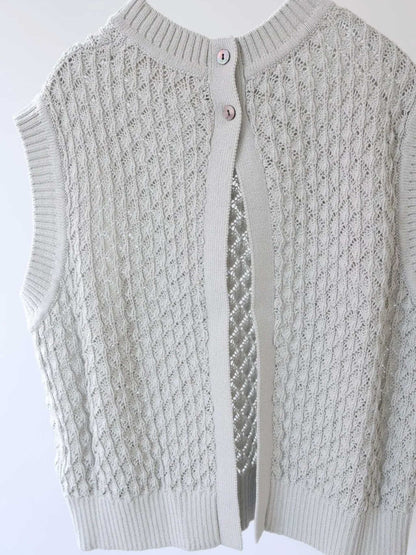 mesh knit vest
