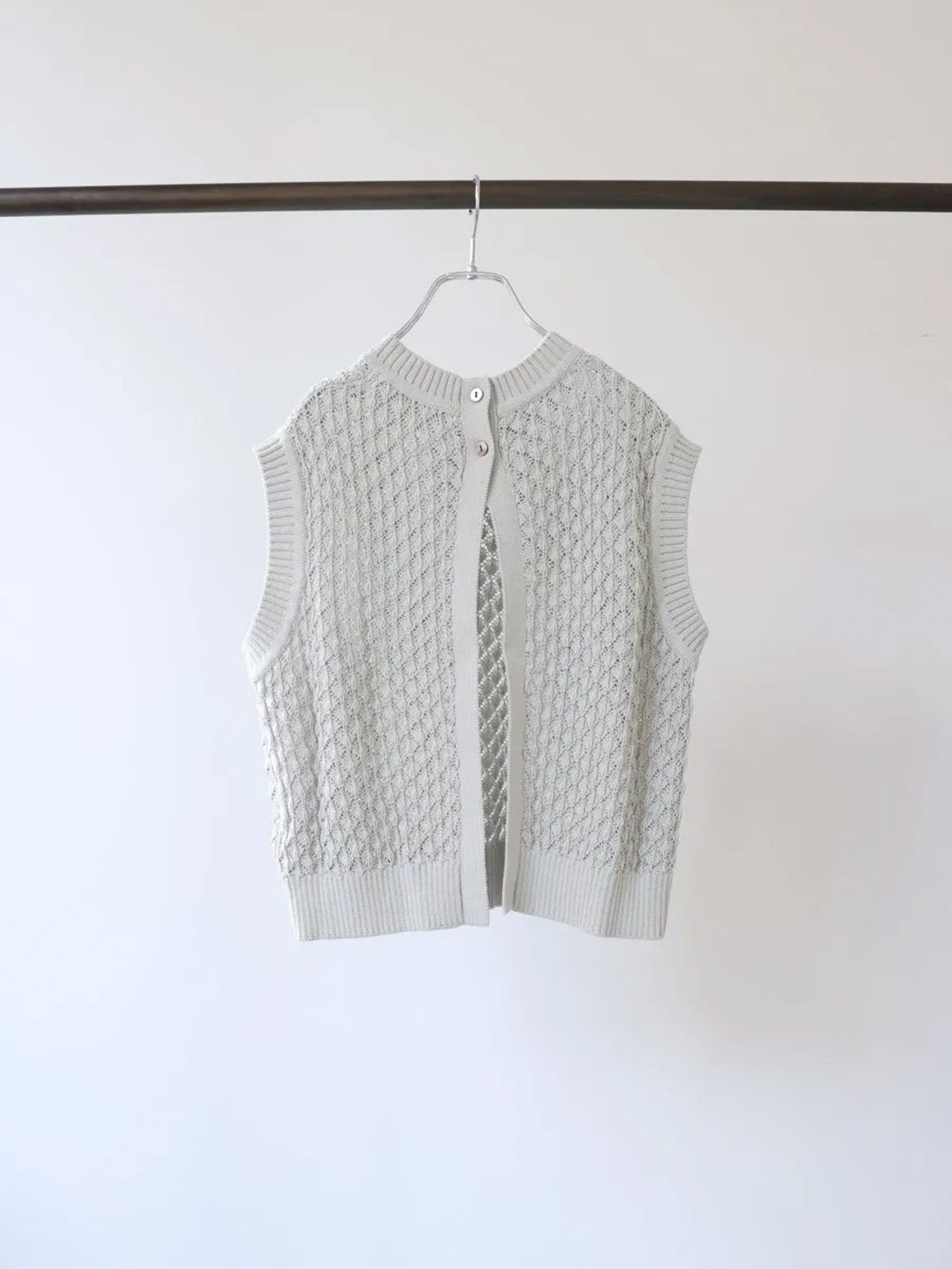 mesh knit vest