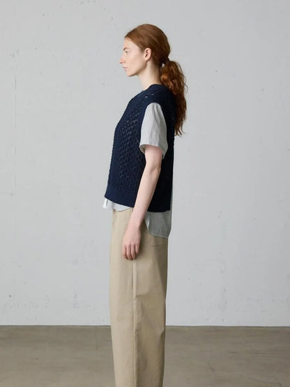 mesh knit vest