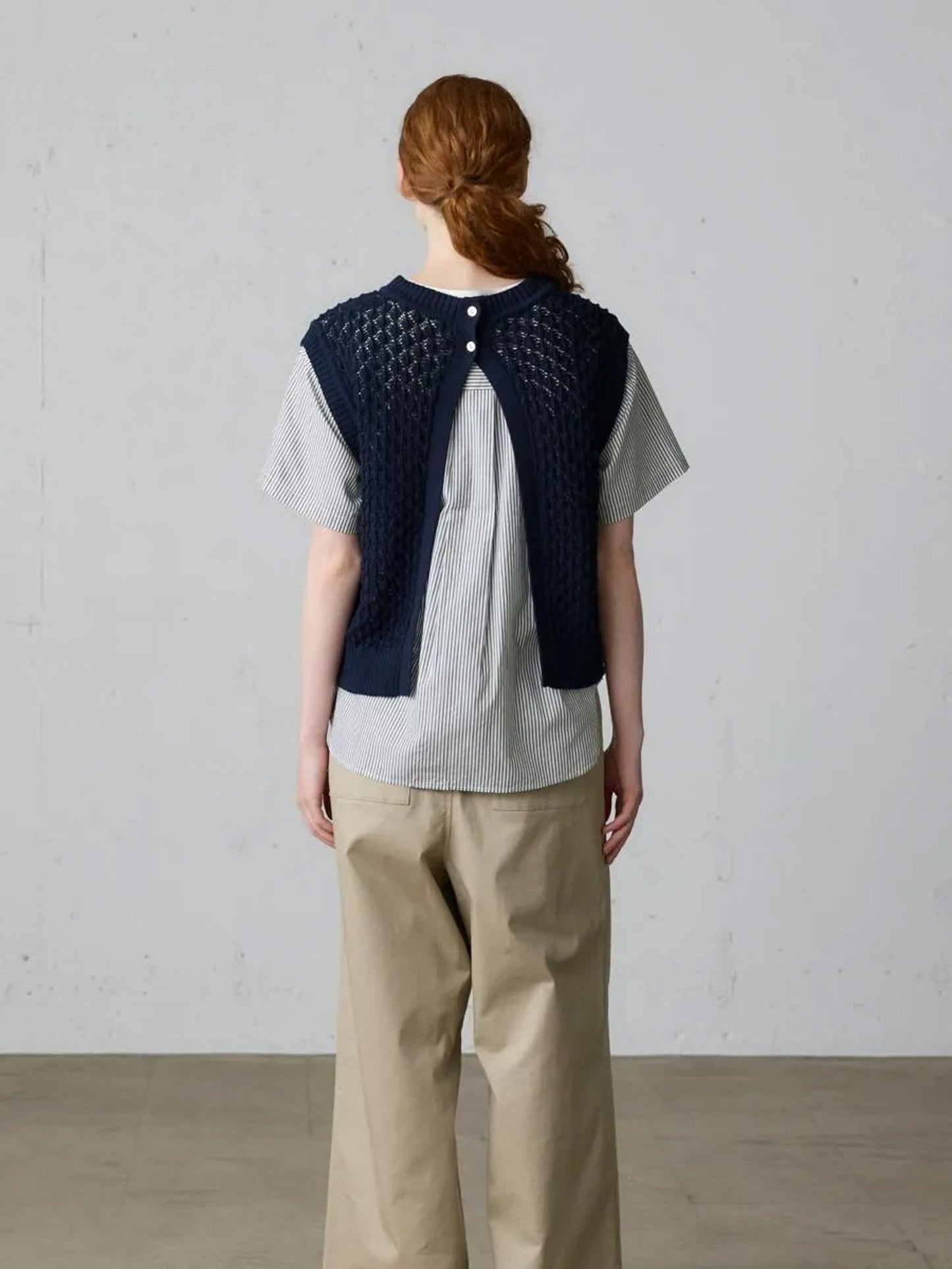 mesh knit vest