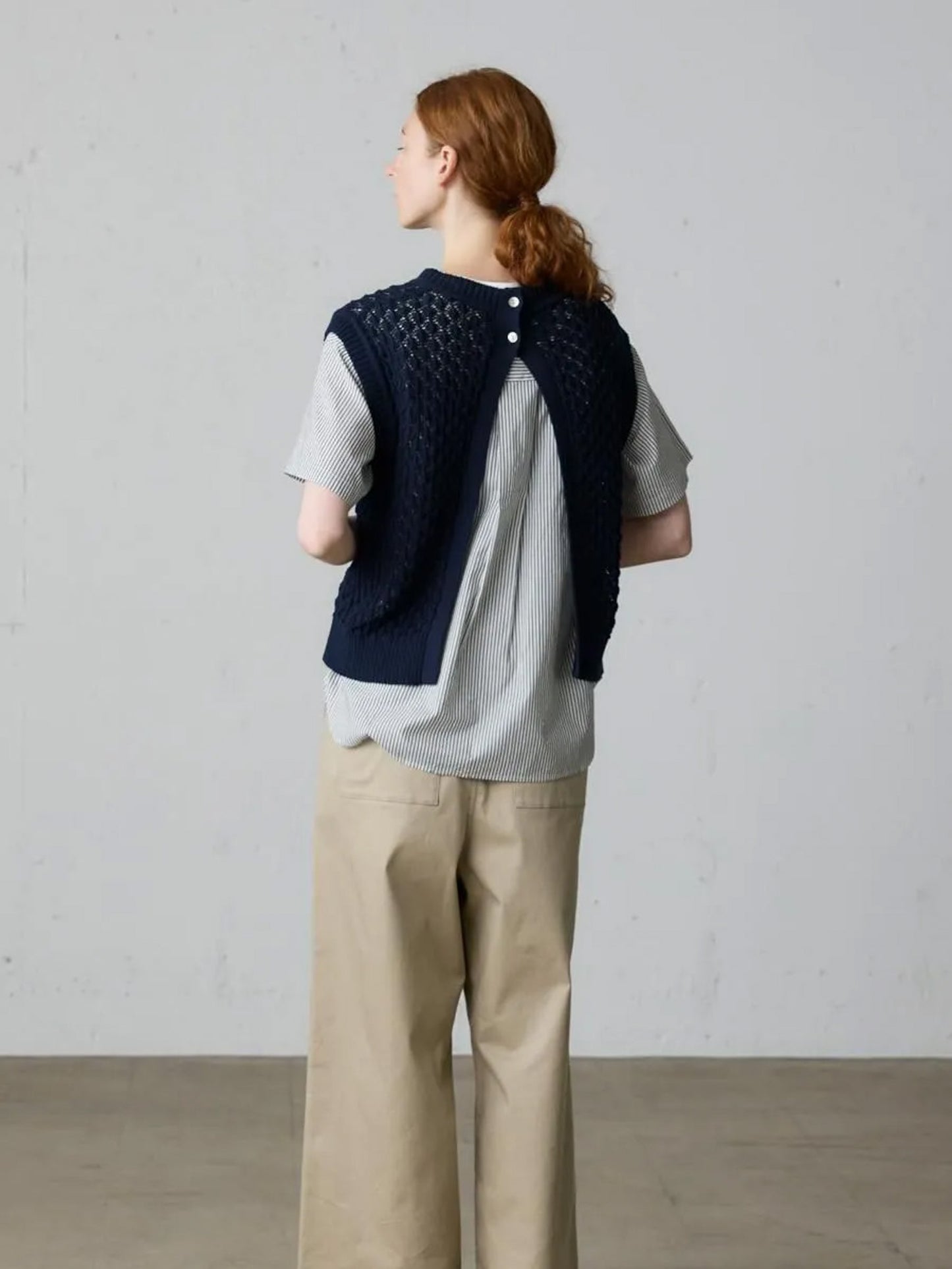 mesh knit vest