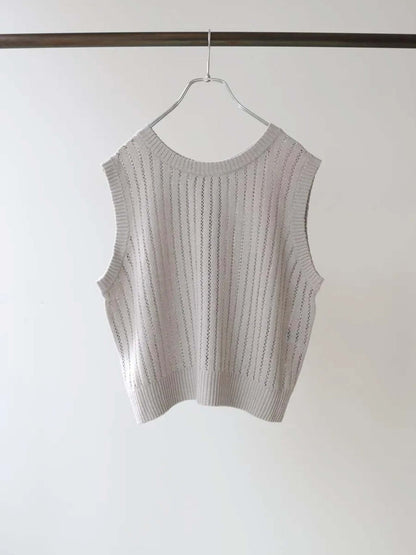 pattern knitting 2way vest