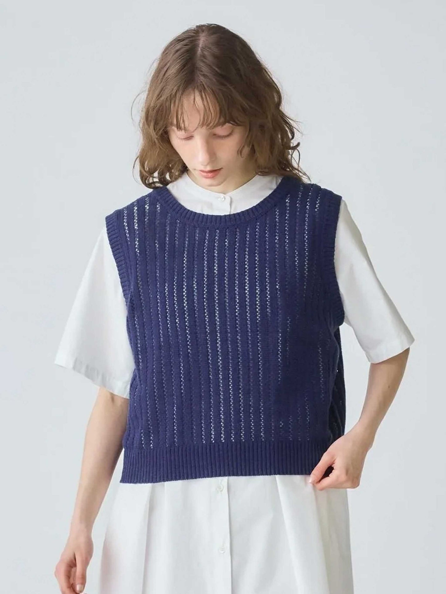 pattern knitting 2way vest