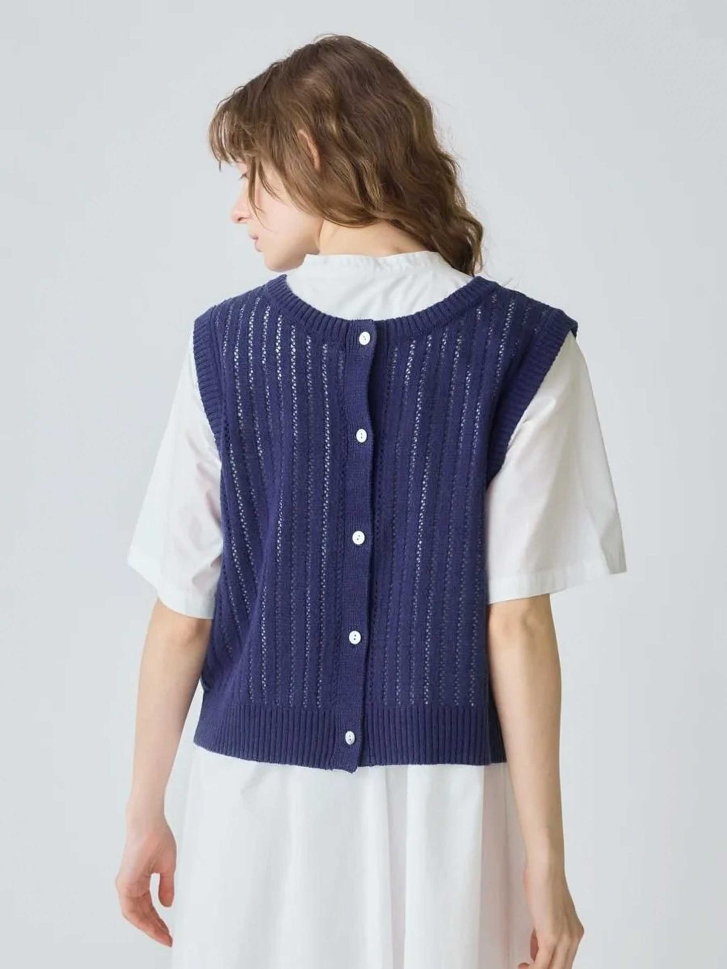 pattern knitting 2way vest