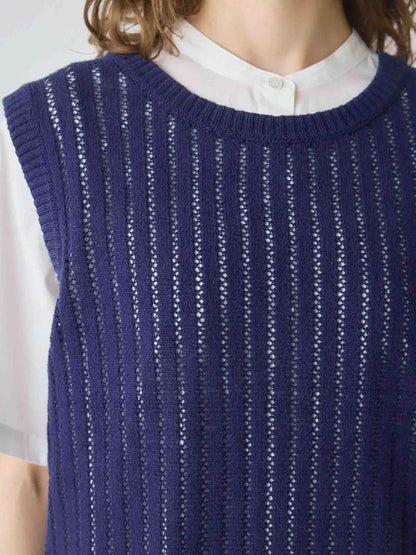 pattern knitting 2way vest