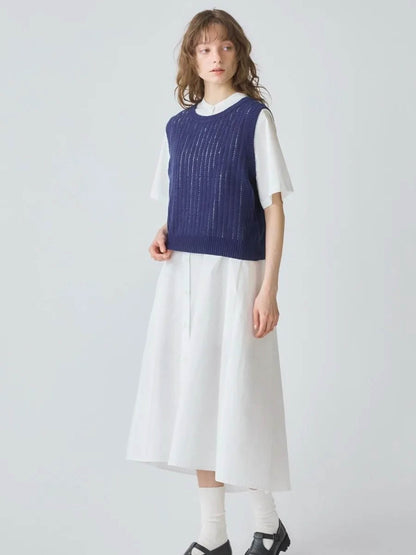 pattern knitting 2way vest