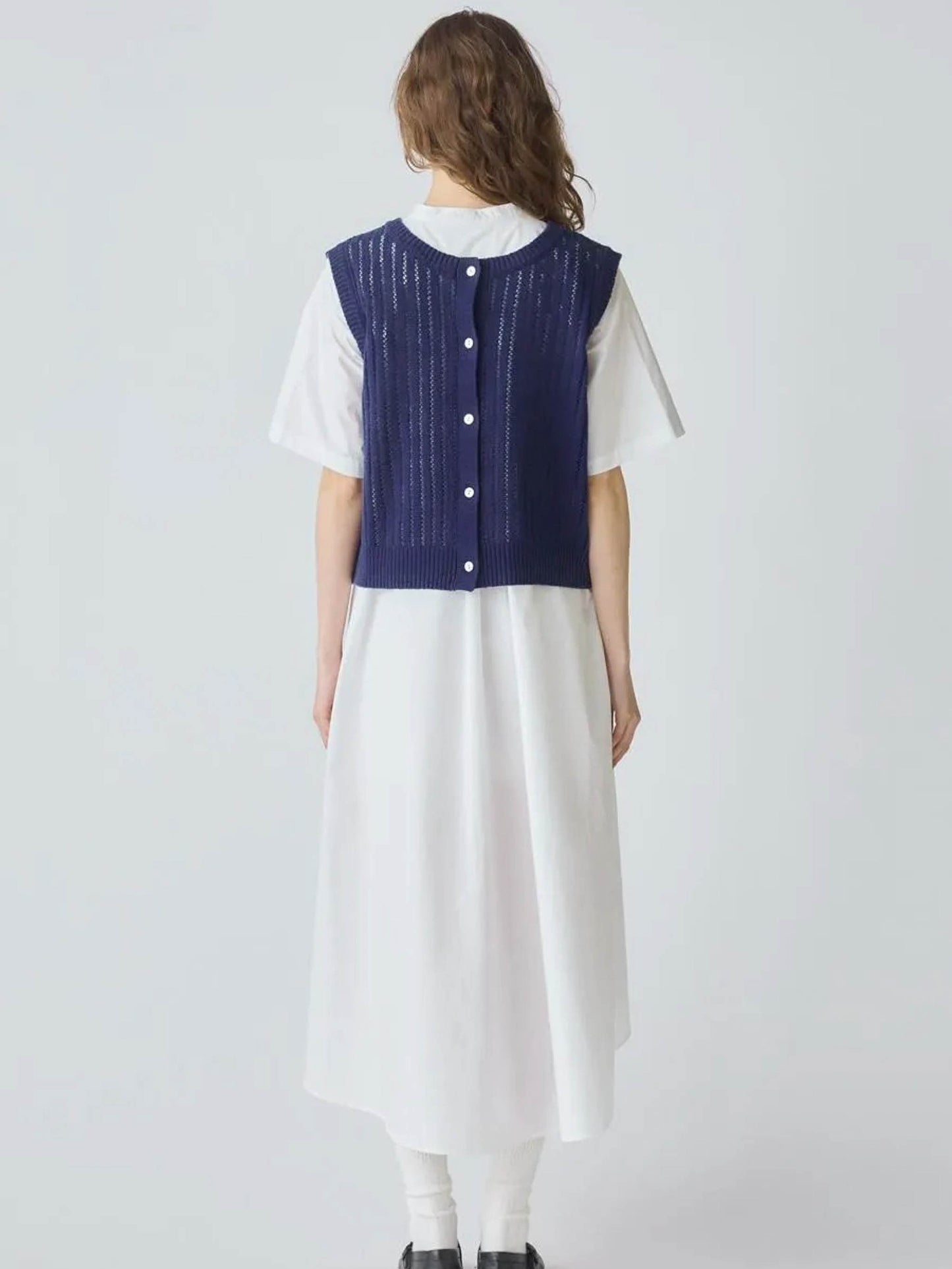 pattern knitting 2way vest