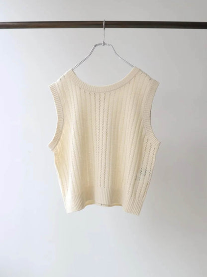 pattern knitting 2way vest