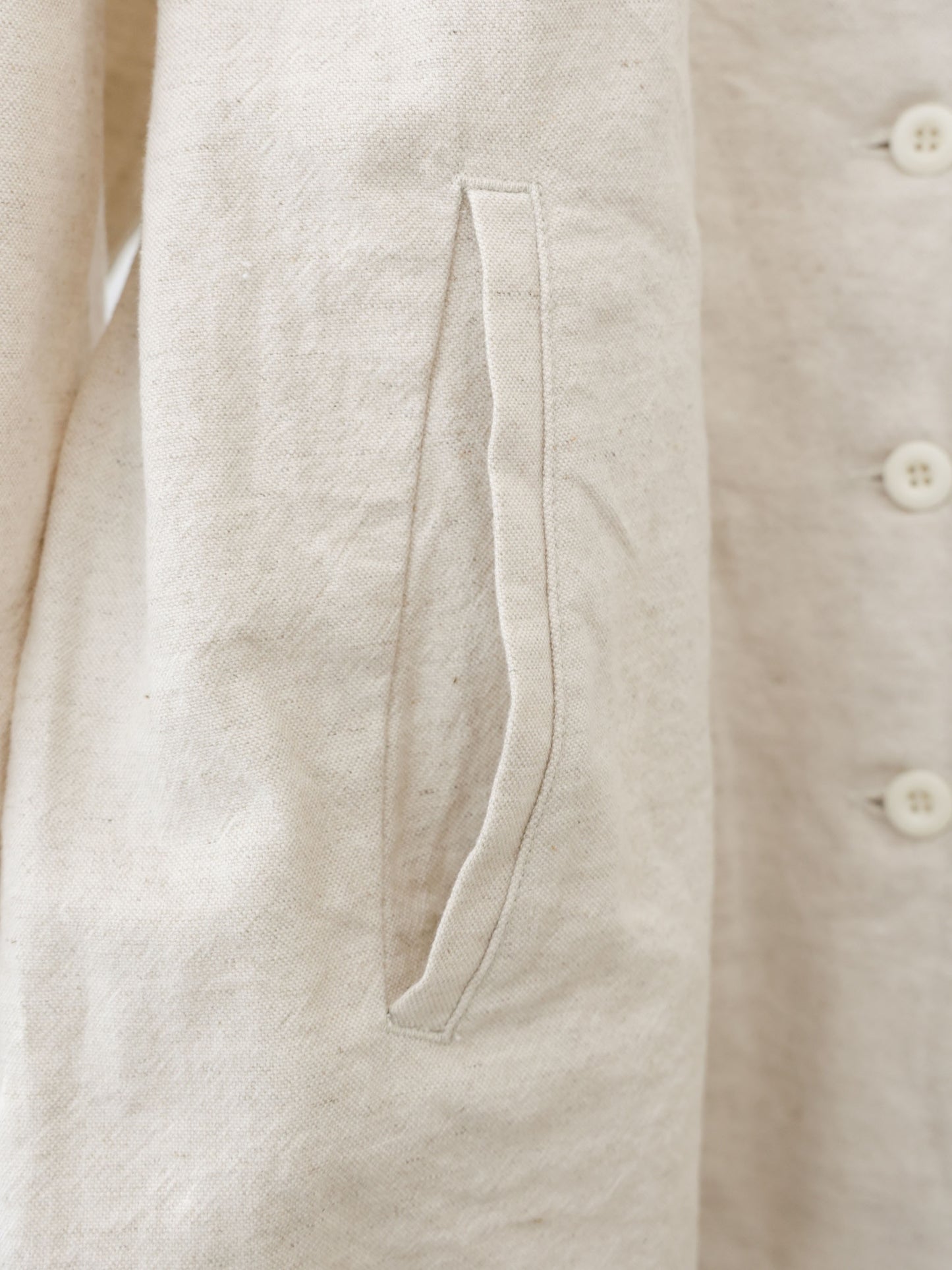 cotton linen stand collar jacket