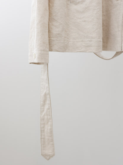 cotton linen stand collar jacket