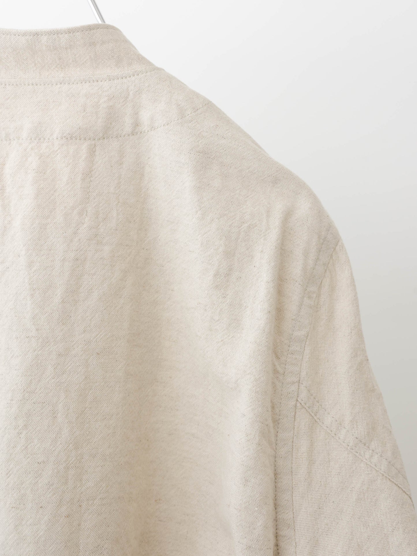 cotton linen stand collar jacket