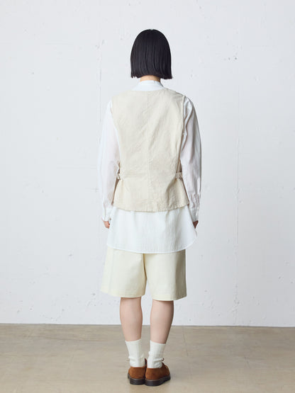cotton linen vest
