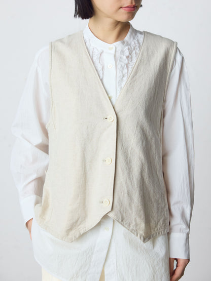 cotton linen vest
